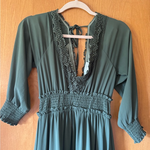 Baltic Born Teal Ruffle Maxi Dress - Picture 2 of 7